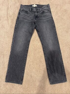 Madewell 90s Low Rise Straight Gray Black Washed Jeans